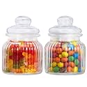 bellemax 500ML Clear Glass Storage Jar With