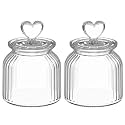 bellemax 700ML Amber Glass Storage Jar With