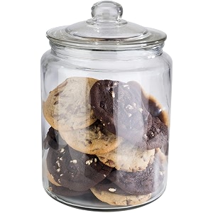 bellemax 700ML Clear Glass Storage Jar With