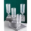 bellemax 450ML Crystal Wine Glass Red or White Cut Wine, Transparent Champagne Flute Wine Glass Set, Long Wine Glass Set (Set of 2, BM-02)