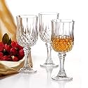 bellemax Crystal Clear 250ML Lining Wine Glass | Premium Ribbed Stem Wine Glasses for Red Wine, White Wine, Champagne, Cocktails &amp; Juice | Elegant Drinking Glasses for Home
