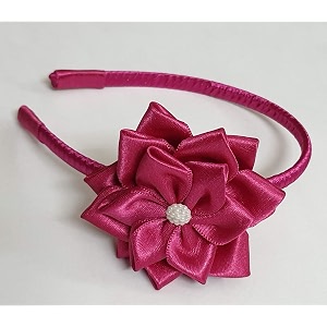handmade flower hairbandhead band f1bd pack of 1 dark pink shd1
