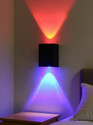 BellGrey 2 Way LED Indoor & Outdoor Lamp Up/Down Elevation Light Rustproof & Waterproof Aluminum Body Black (Multi Color) Post Light Outdoor Lamp