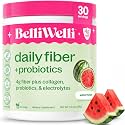 Belli Welli Fiber Supplement Powder with Prebiotics for Digestive Health and GLP-1 Support, Soluble Fiber for Gut Health & Debloat, Keto, Gluten Free, 30 Servings (1 Pack) Watermelon