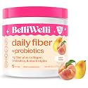 Belli Welli Fiber Supplement Powder with Prebiotics for Digestive Health and GLP-1 Support, Soluble Fiber for Gut Health & Debloat, Keto, Gluten Free, 16 Servings (1 Pack) Peach Mango