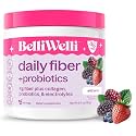 Belli Welli Fiber Supplement Powder with Prebiotics for Digestive Health and GLP-1 Support, Soluble Fiber for Gut Health & Debloat, Keto, Gluten Free, 16 Servings (1 Pack) Wild Berry