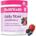 Belli Welli Fiber Supplement Powder with Prebiotics for Digestive Health and GLP-1 Support, Soluble Fiber for Gut Health & Debloat, Keto, Gluten Free, 30 Servings (1 Pack) Wild Berry