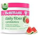 Belli Welli Fiber Supplement Powder with Prebiotics for Digestive Health and GLP-1 Support, Soluble Fiber for Gut Health & Debloat, Keto, Gluten Free, 16 Servings (1 Pack) Watermelon