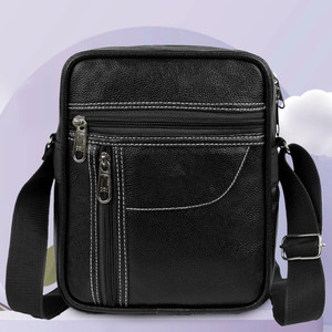 bellira men black messenger bag