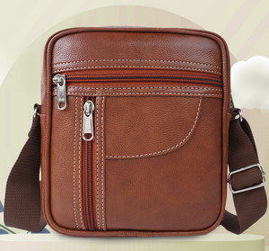bellira men tan messenger bag
