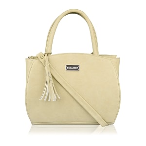 bellissa premium pu leather handbags for women  solid top-handle satchel bag  stylish designer medium size bag for ladies  adjustable amp detachable sling strap