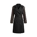 Bellivera Women's Classic Long Windproof Trench Coat With Belted Waist