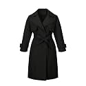 Bellivera Women's Classic Long Windproof Trench Coat With Belted Waist