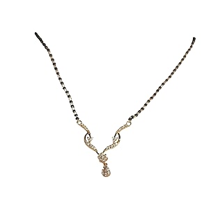 925 sterling silver rose gold-plated in-love mangalsutra for women  perfect for special occasions  22cm  5cm adjustable  lifetime plating