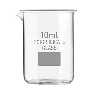 bello borosilicate 33 glass beaker 10 ml with graduation marks pack of 1 beaker for school collage chemistry lab laboratory