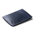 Bellroy Card Sleeve (Premium Leather Card Holder or Minimalist Wallet, Holds 2-8 Cards or Business Cards, Folded Note Storage) - Navy