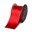 Bells&amp;Whistles Red Dual-Faced Satin Christmas Ribbon (Length: 10 Yards Width: 2 inch)