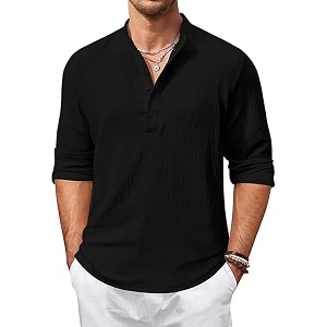 bellstone mens cotton blend solid regular fit full sleeve short kurtas  men39s trendy short kurta  ethnic stylish casual lightweight summer kurta for daily and occasion use