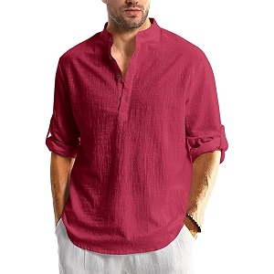 bellstone mens cotton blend solid regular fit full sleeve short kurtas  men39s trendy short kurta  ethnic stylish casual lightweight summer kurta for daily and occasion use