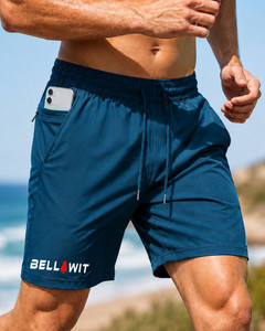 bellwit solid men blue casual shorts