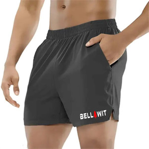 Bellwit Solid Men Grey Sports Shorts