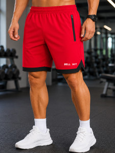 Bellwit Solid Men Red Casual Shorts