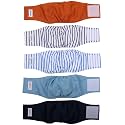 Vecomfy Belly Bands for Male Dogs(5 Pack),Premium Washable Reusable Small Dog Belly Wrap Leakproof Puppy Diapers,S