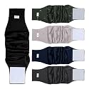 Vecomfy 5 Pack Washable Belly Bands for Male Dogs,Small Dog Diaper,S