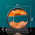 BELOXY 3D Dynamic Sand Art Liquid Motion, Moving Sand Art Picture Round Glass 3D Deep Sea Sandscape in Motion Display Flowing Sand Frame Relaxing Desktop Home Office Work Decor (Yellow 7 inch)