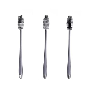 beloxy bottle cleaning brush silicone long handle for baby bottle water bottle containers vase and glass bottle cleaner for home and kitchen accessories item products gadgets bottle-cleaning-brushmulti pack of 3