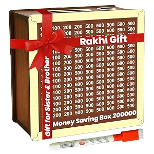 beloxy money saving box for kids and adults  wooden money bank with lock  big size piggy bank 2 lakh target  1 lakh saving box with numbers  undiyal hundi pig 1 lac money box golden