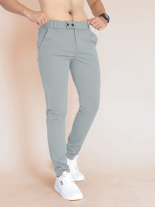 BELPATRA Regular Fit Men Silver Trousers
