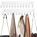 Belt Hanger Wall Mounted, Wooden Coat Rack Belt Organizer 2 Pack