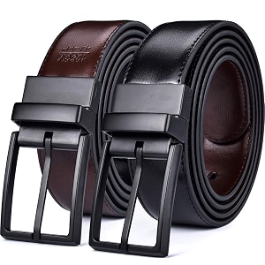 beltox fine Mens Dress Belt Leather Reversible