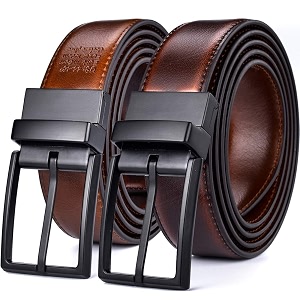 beltox fine Mens Dress Belt Leather Reversible