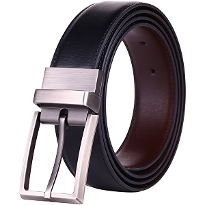 beltox fine Mens Dress Belt Leather Reversible