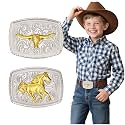 BELTROAD Kids Western Belt Buckles for Boys Girls Texas Rodeo Cowboy Buckle