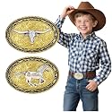 BELTROAD Kids Western Belt Buckles for Boys Girls Texas Rodeo Cowboy Buckle
