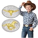 BELTROAD Kids Western Belt Buckles for Boys Girls Texas Rodeo Cowboy Buckle