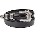 Belts.com Western Buckle Belt Oil Tanned Genuine Leather Ranger Belt 1-3/8"(35mm) Taper to 3/4"(19mm) Wide-Multiple choices