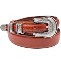 Belts.com Western Buckle Belt Oil Tanned Genuine Leather Ranger Belt 1-3/8"(35mm) Taper to 3/4"(19mm) Wide-Multiple choices