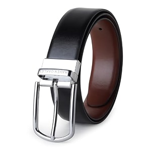 Belts for Men Leather Original Reversible Black