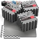 bemaxx Gym Mats Set - EVA Interlocking Foam Floor Tiles (12.6"x12.6"x0.4") Protective Gym Flooring Sports Home Workout Exercise Mats Puzzle Garage Fitness Play-Room Pool Treadmill Bike, 54 pcs, 54sqft