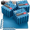 bemaxx Gym Mats Set - EVA Interlocking Foam Floor Tiles (12.6"x12.6"x0.4") Protective Gym Flooring Sports Home Workout Exercise Mats Puzzle Garage Fitness Play-Room Pool Treadmill Bike, 54 pcs, 54sqft