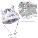Bembika Baby Head Protector & Knee Pads Combo – Crawling Safety Helmet, Elbow & Knee Protection for Babies and Toddlers, Lightweight & Breathable -(for 6–24 Months | Grey)