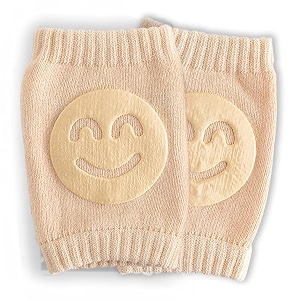 bembika baby kneepad smiley face baby knee pads for crawling baby knee protector baby knee pad baby knee pads for safety khaki color