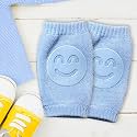 Bembika Baby Kneepad Smiley Face, Baby Knee Pads for Crawling, Baby Knee Protector, Baby Knee Pad, Baby Knee Pads for Safety (Sky Blue Color)