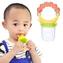 Bembika Baby Nibbler Ring Orange Color, Baby Nibbler Pacifier, Baby Pacifier Food Nibbler, Baby Feeding Accessories Medium Size (6-9 Months Baby)