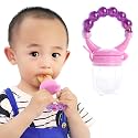 Bembika Baby Nibbler Ring Purple Color, Baby Nibbler Pacifier, Baby Pacifier Food Nibbler, Baby Feeding Accessories Medium Size (6-9 Months Baby)