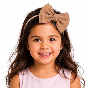 bembika bow headband for baby girl hair accessories for girls baby headband for girls brown